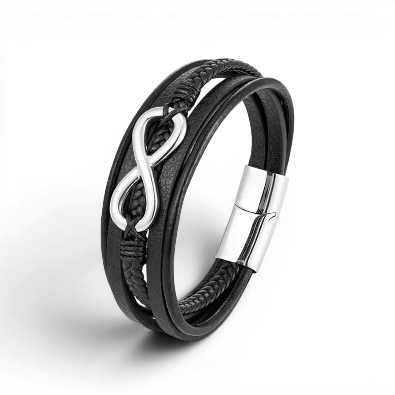 PULSEIRA DE COURO MONTRIER — INFINITE BLACK