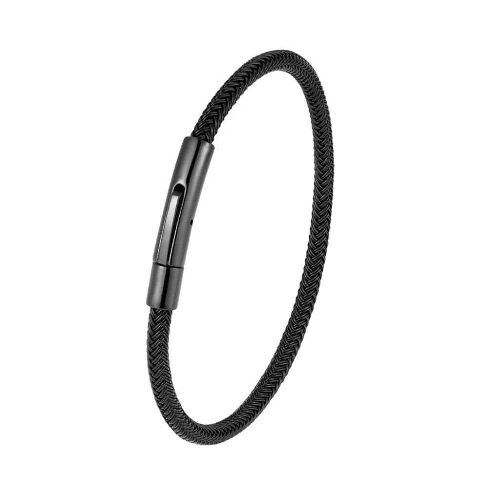 PULSEIRA DE METAL MONTRIER — TRAMA MINIMAL BLACK - Montrier