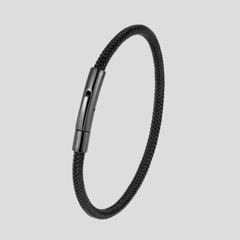 PULSEIRA DE METAL MONTRIER — TRAMA MINIMAL BLACK - Montrier