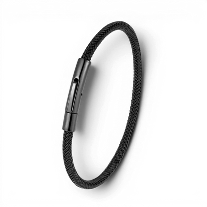 PULSEIRA DE METAL MONTRIER — TRAMA MINIMAL BLACK