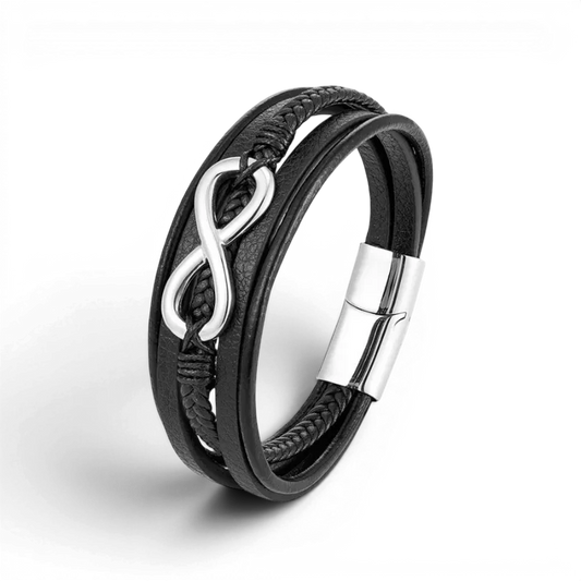 PULSEIRA DE COURO MONTRIER — INFINITE BLACK