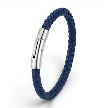 PULSEIRA MASCULINA DE COURO AZUL ATELIER | MONTRIER