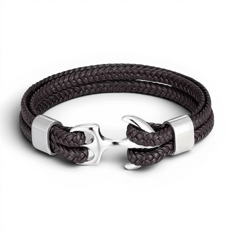 PULSEIRA MASCULINA DE COURO MARROM HERITAGE | MONTRIER