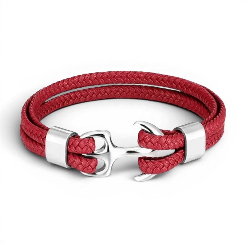 PULSEIRA MASCULINA DE COURO VERMELHA HERITAGE | MONTRIER