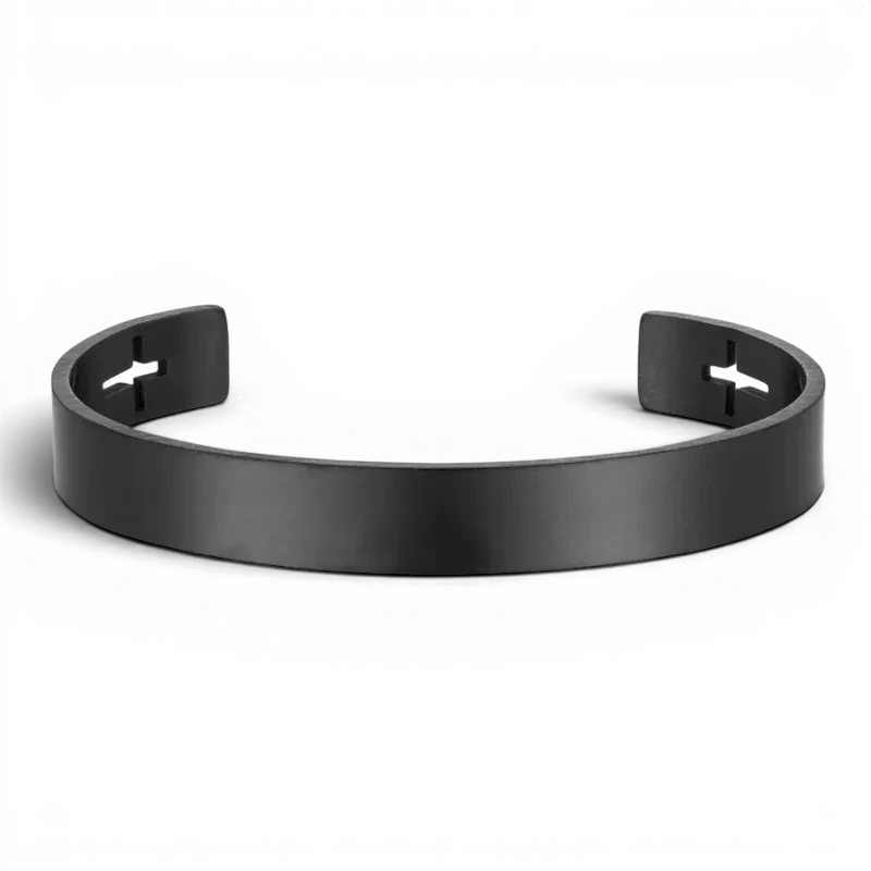 PULSEIRA MASCULINA DE METAL PRETA STEEL | MONTRIER