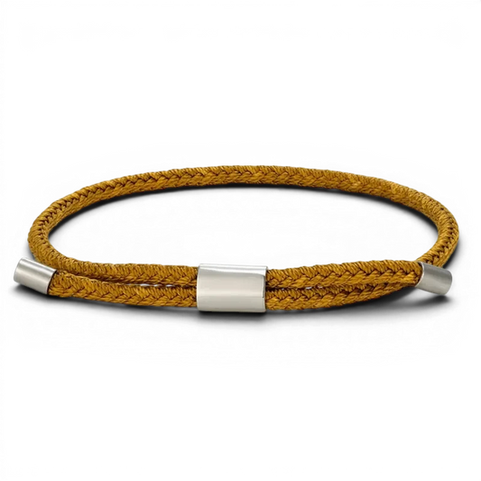 PULSEIRA MASCULINA DE CORDA AMARELA TRAÇO | MONTRIER