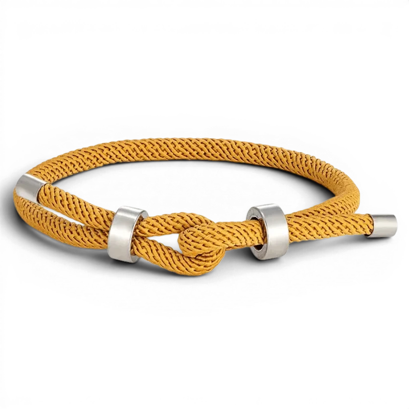 PULSEIRA MASCULINA DE CORDA AMARELA VÉRTICE | MONTRIER