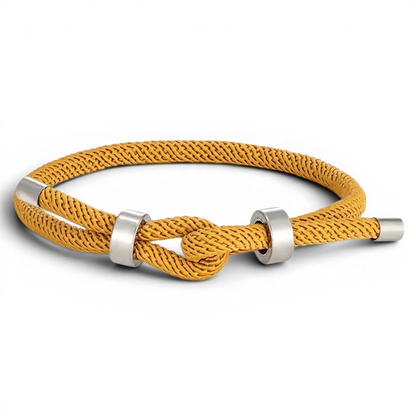 PULSEIRA MASCULINA DE CORDA AMARELA VÉRTICE | MONTRIER