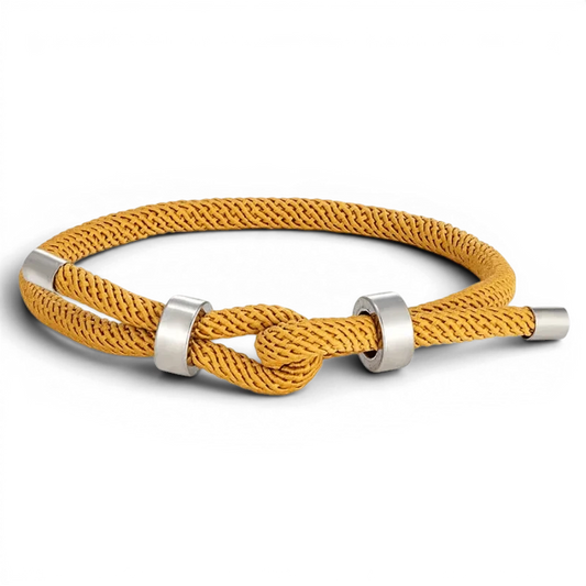 PULSEIRA MASCULINA DE CORDA AMARELA VÉRTICE | MONTRIER