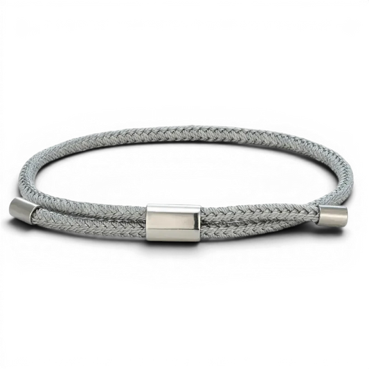 PULSEIRA MASCULINA DE CORDA CINZA TRAÇO | MONTRIER