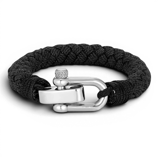 PULSEIRA MASCULINA DE CORDA PRETA FORTIS | MONTRIER