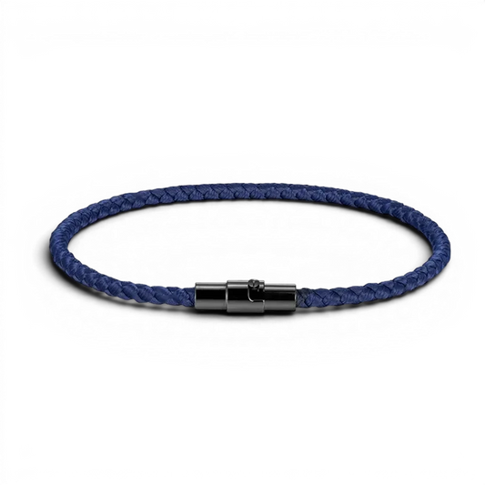 PULSEIRA MASCULINA DE CORDA TRANÇADO AZUL ÔNIX | MONTRIER