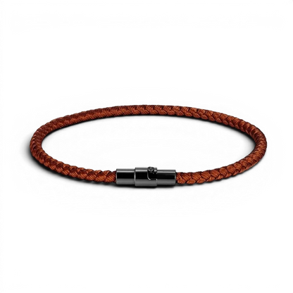 PULSEIRA MASCULINA DE CORDA TRANÇADO MARROM ÔNIX | MONTRIER