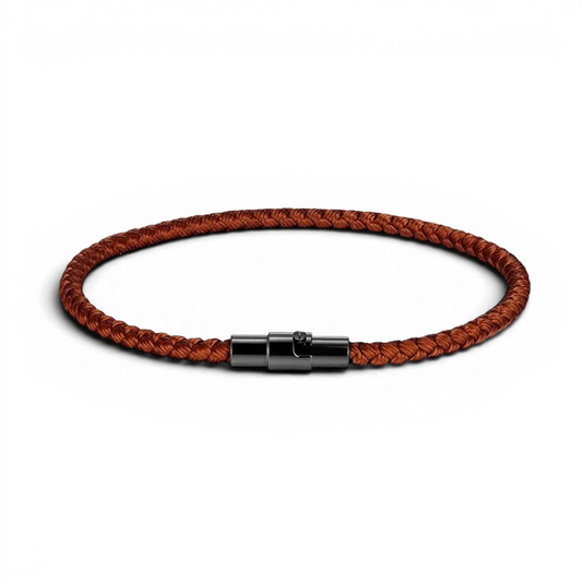 PULSEIRA MASCULINA DE CORDA TRANÇADO MARROM ÔNIX | MONTRIER