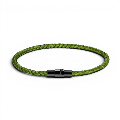 PULSEIRA MASCULINA DE CORDA TRANÇADO VERDE ÔNIX | MONTRIER