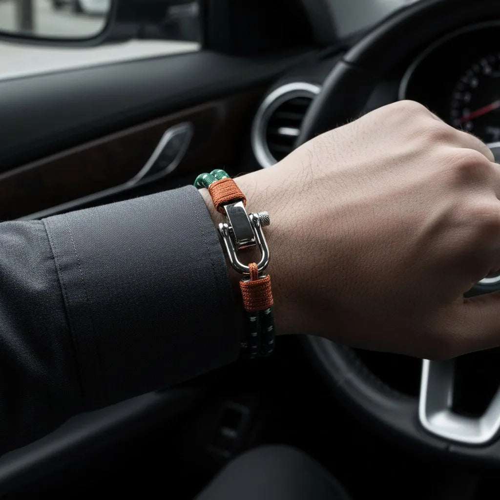 PULSEIRA MASCULINA DE CORDA VERDE SIGNATURE MARINE | MONTRIER