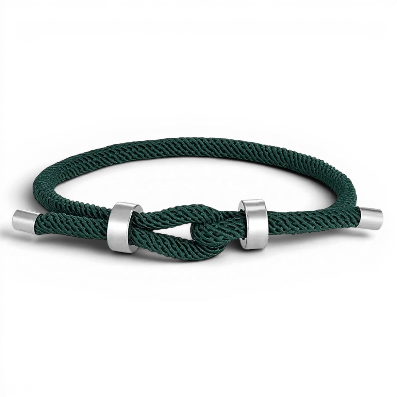 PULSEIRA MASCULINA DE CORDA VERDE VÉRTICE | MONTRIER