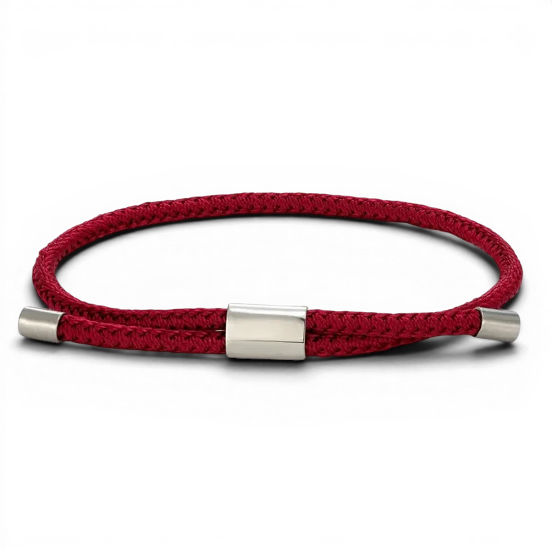 PULSEIRA MASCULINA DE CORDA VERMELHA TRAÇO | MONTRIER