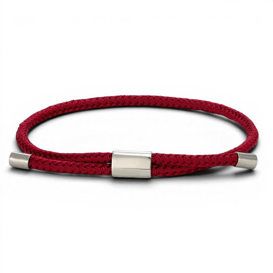 PULSEIRA MASCULINA DE CORDA VERMELHA TRAÇO | MONTRIER