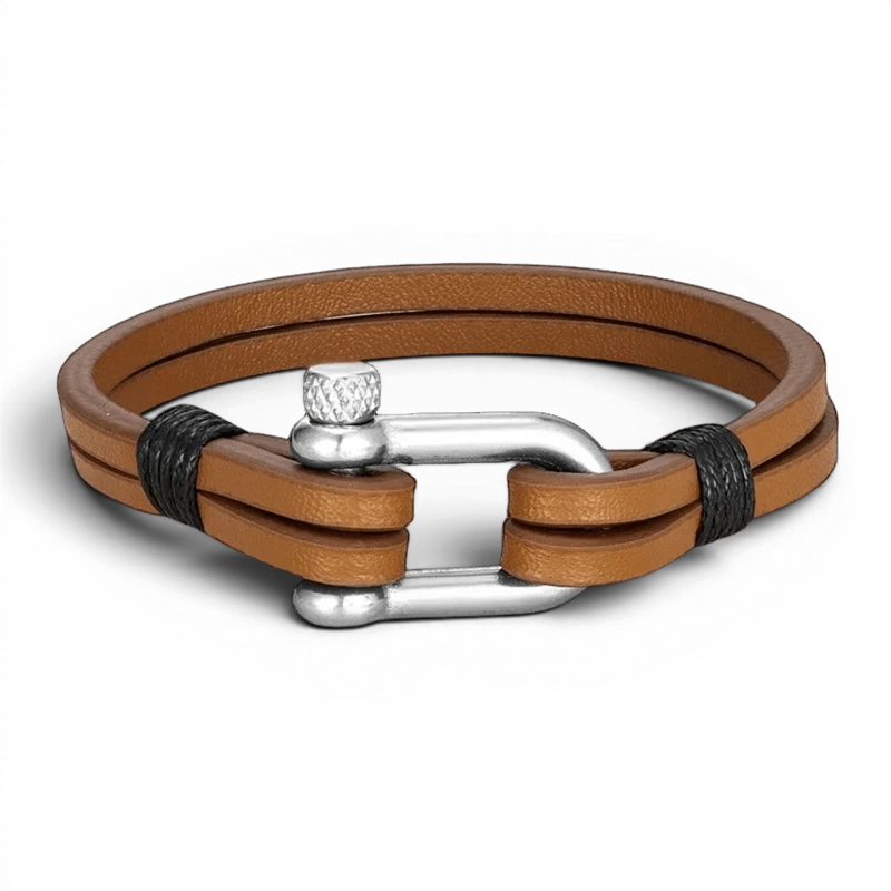 PULSEIRA MASCULINA DE COURO MARROM LEGACY | MONTRIER