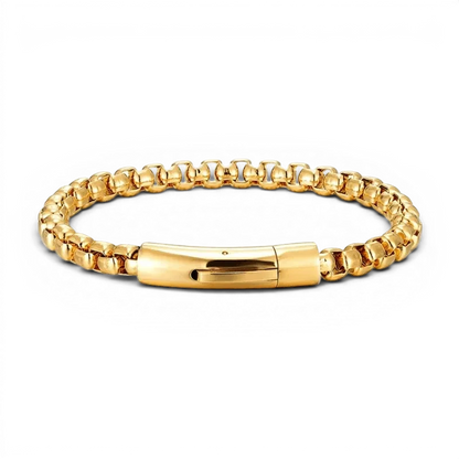 PULSEIRA MASCULINA DE METAL DOURADA KRONOS | MONTRIER