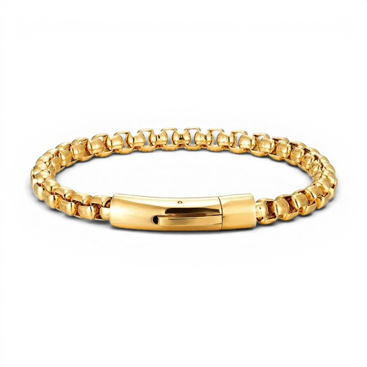 PULSEIRA MASCULINA DE METAL DOURADA KRONOS | MONTRIER