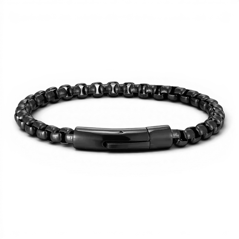 PULSEIRA MASCULINA DE METAL PRETA KRONOS | MONTRIER