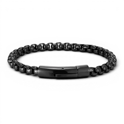 PULSEIRA MASCULINA DE METAL PRETA KRONOS | MONTRIER