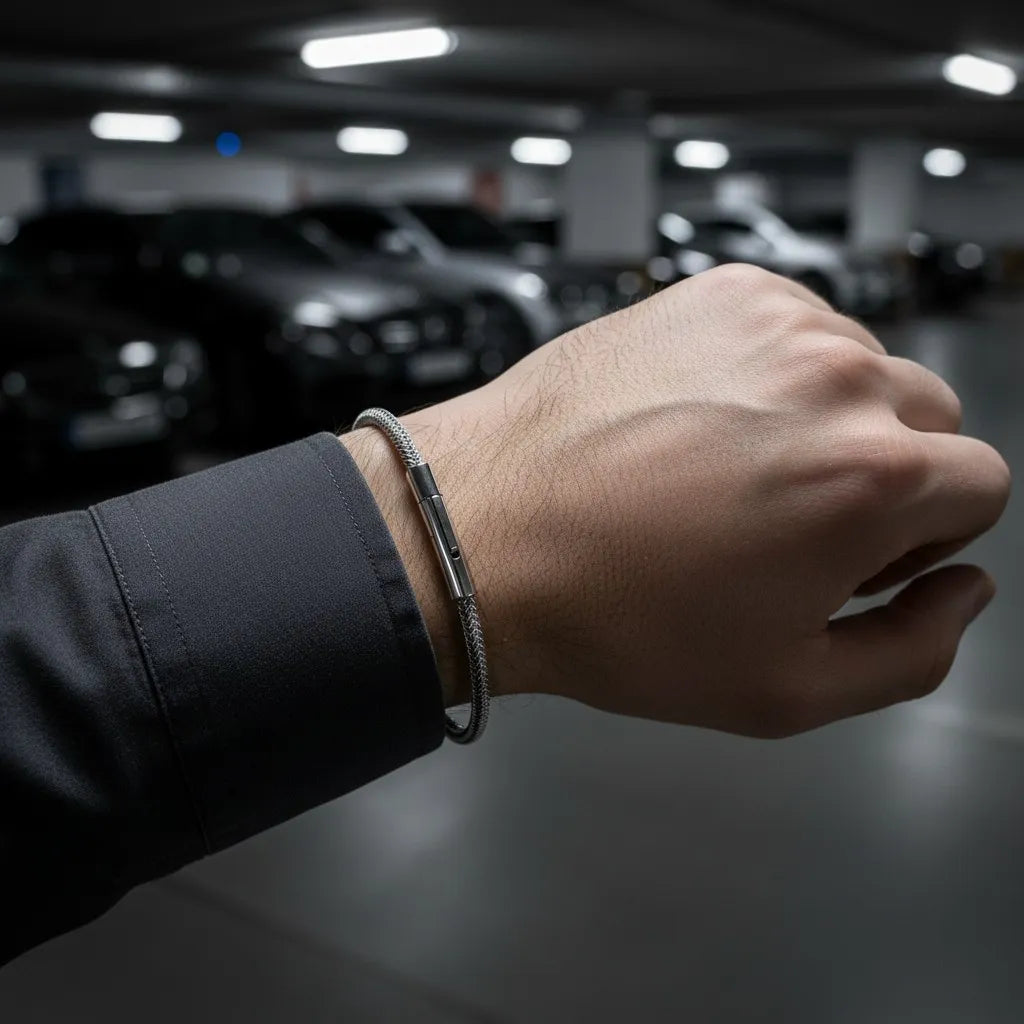 PULSEIRA DE METAL MONTRIER — TRAMA MINIMAL GREY