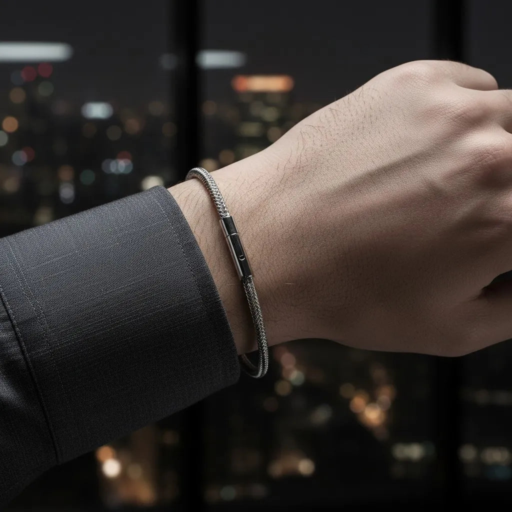 PULSEIRA DE METAL MONTRIER — TRAMA MINIMAL GREY